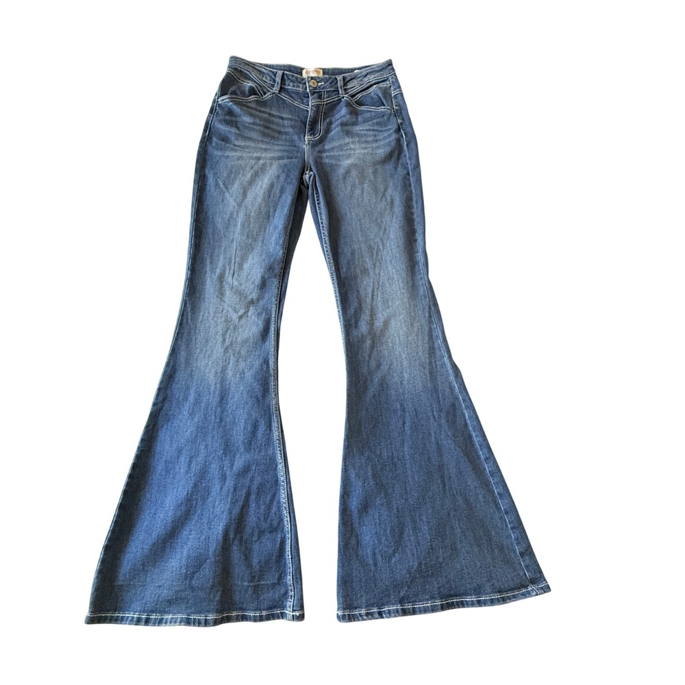 Shyanne Bell Bottom Jeans 32x34L‎ Medium Wash Stretch Flare Western Boho